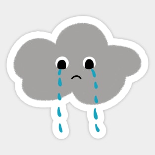 Sad cloud Sticker